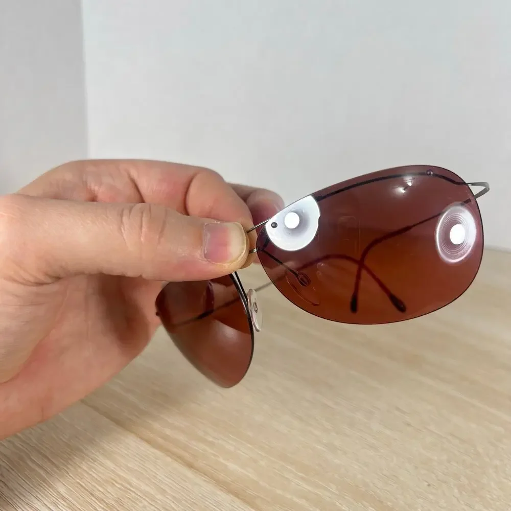 Silhouette M8575 /65 V6071 Sunglasses Red Tinted Lenses Titan Austria